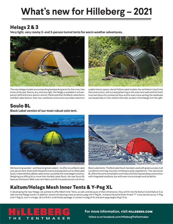 Click here to download the Hilleberg 2021 News Flyer