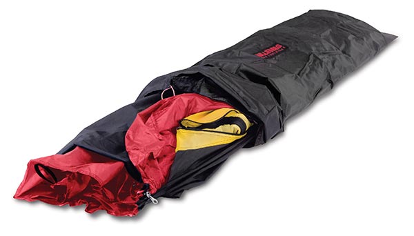 The Hilleberg sled pack with a tent inside it.